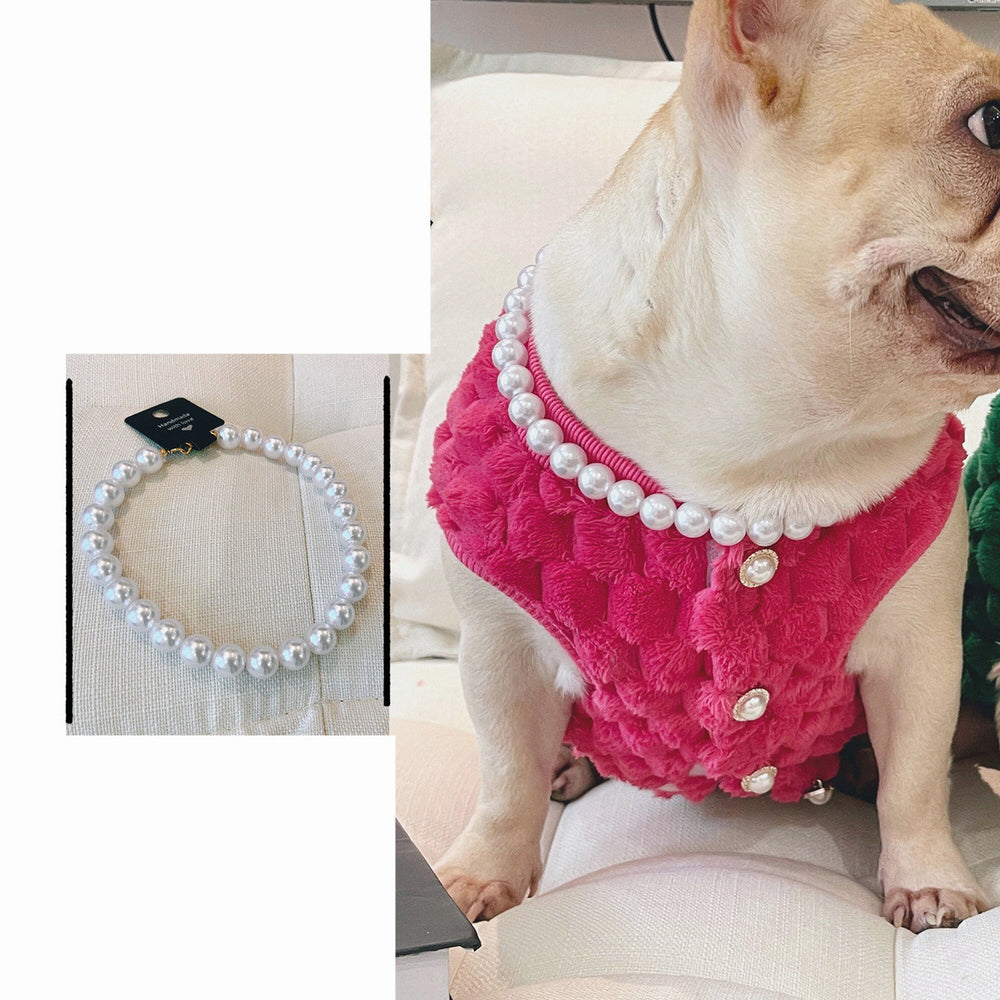 Pet Decorations Dogs And Cats Pearl Necklace