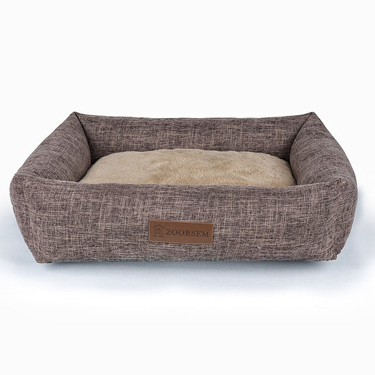 Autumn And Winter Warm Linen Square Creative Pet Bed