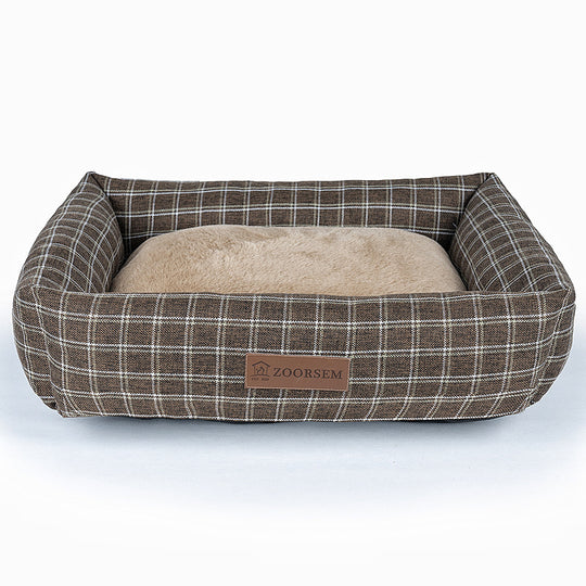 Autumn And Winter Warm Linen Square Creative Pet Bed