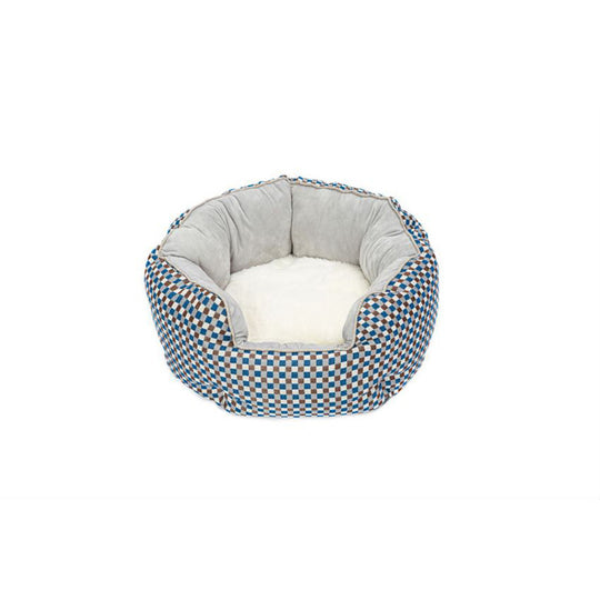 Pet Bed Warm Winter Bed Dog Cat Bed Soft Wool Point Design Pet Nest With Removable Mats Octagonal Shape Kennel Cat Dog Sofa Bed