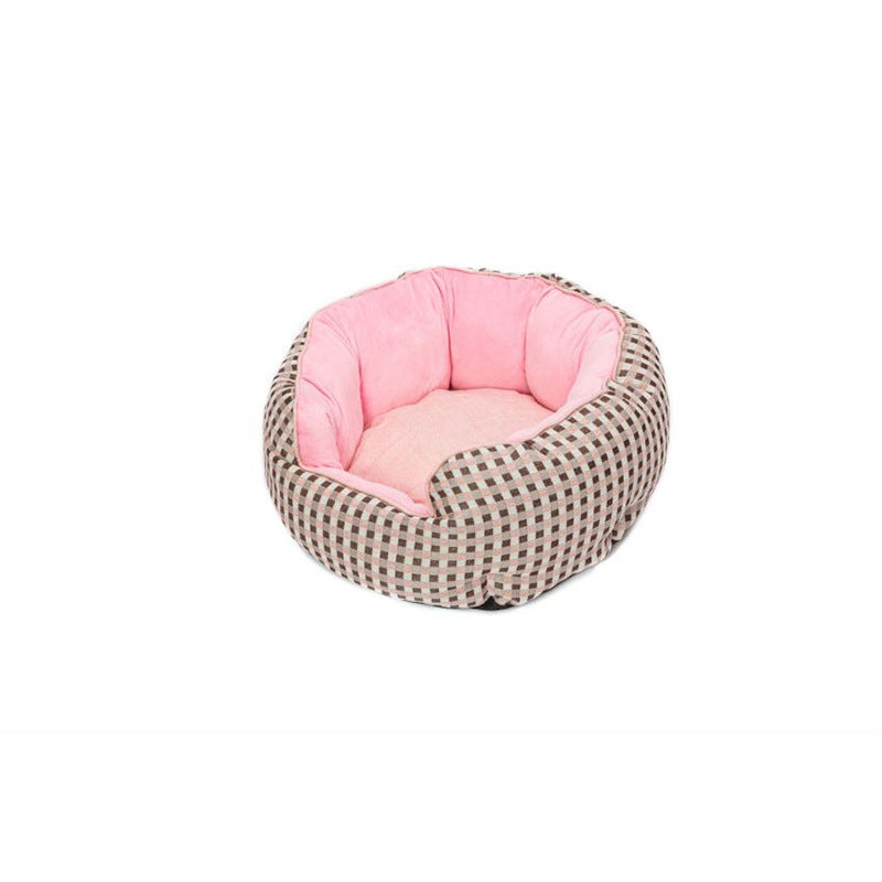 Pet Bed Warm Winter Bed Dog Cat Bed Soft Wool Point Design Pet Nest With Removable Mats Octagonal Shape Kennel Cat Dog Sofa Bed