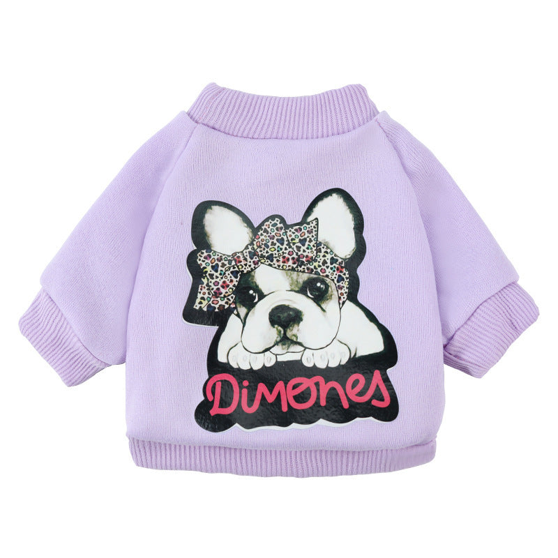 Dog Leisure Sweater Pet Multi-pattern Polyester Clothing